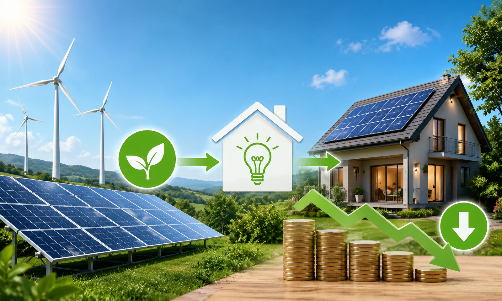 Renewable energy for savings and home