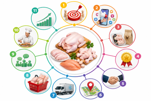 Poultry strategy infographic layout