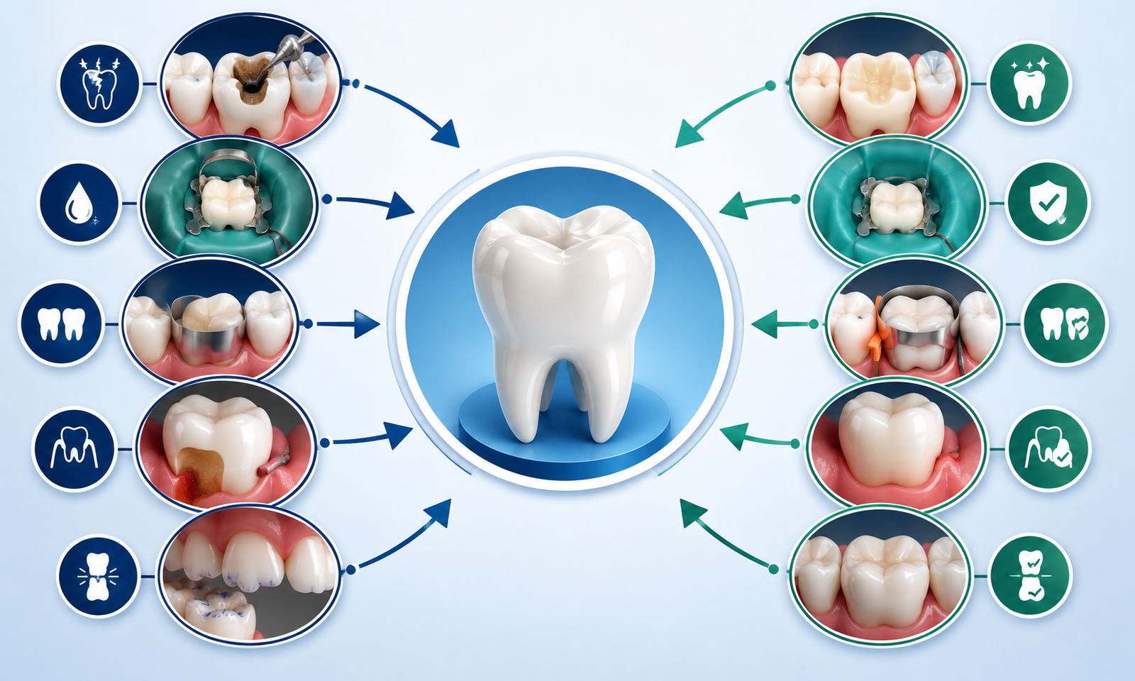 Dental challenges and solutions infographic