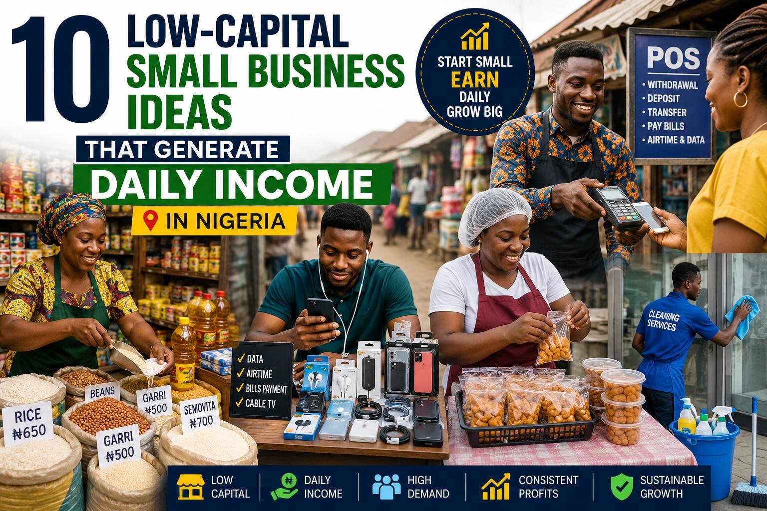 Low-Capital Small Business Ideas generating daily income in Nigeria