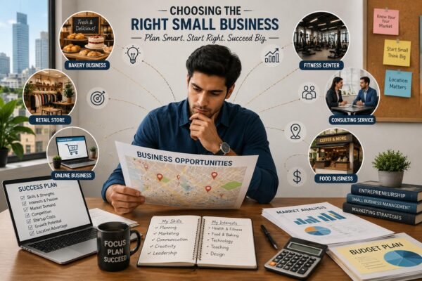 Choose the right small business by matching skills, interests, and market opportunities