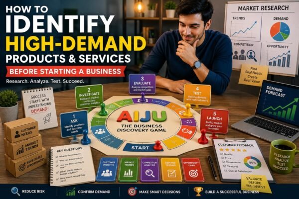 Identify High-Demand Products and Services through market trend analysis and customer research