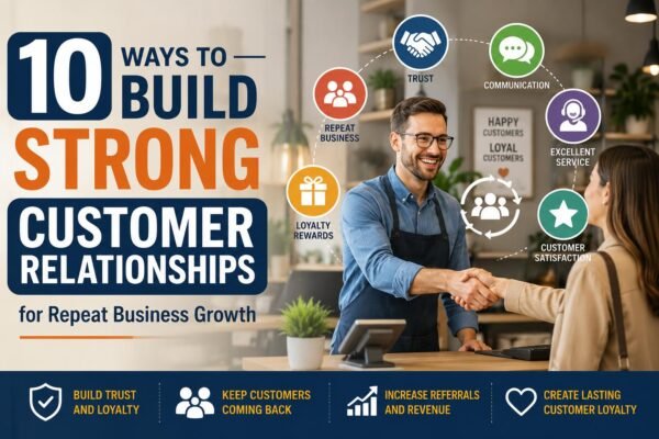 Build Strong Customer Relationships through trust, communication, loyalty programs, and excellent customer service.