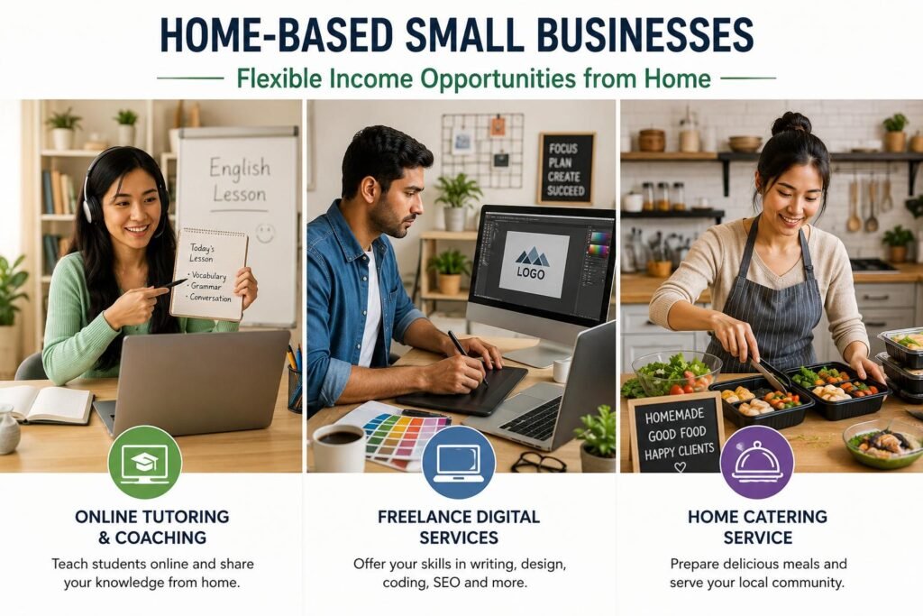 Home-Based Small Businesses offering flexible income opportunities from home