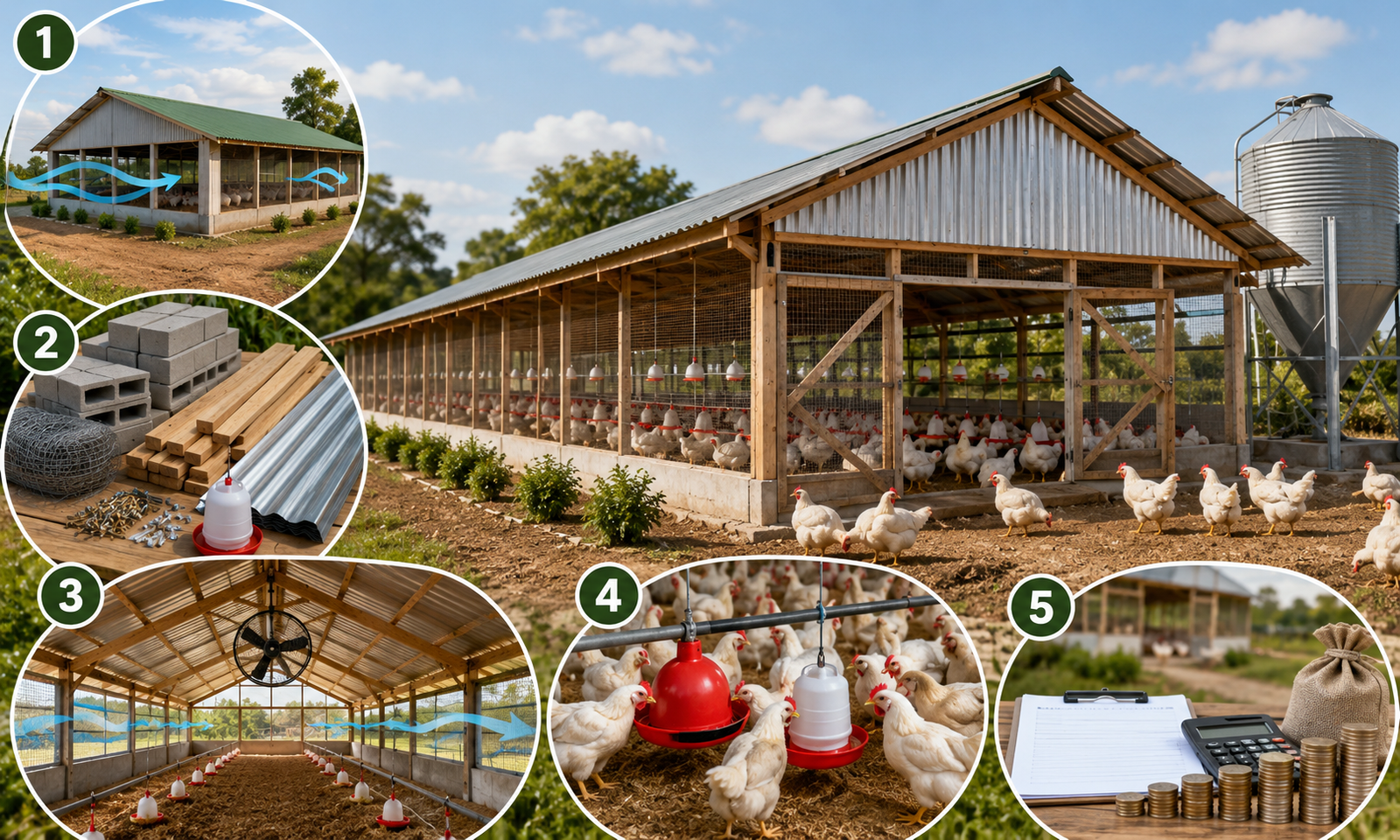 Poultry farm construction tips infographic