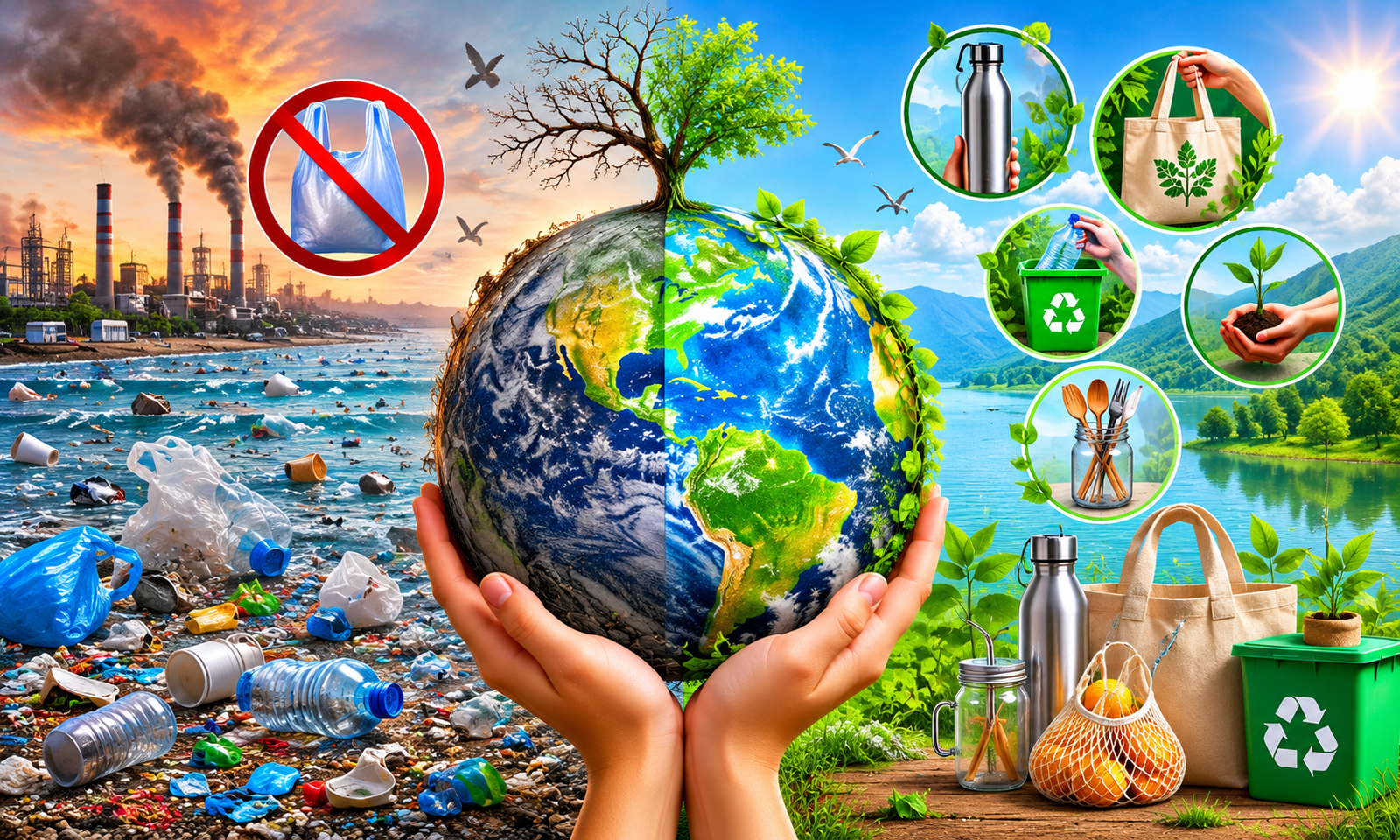Protect nature, reduce plastic waste