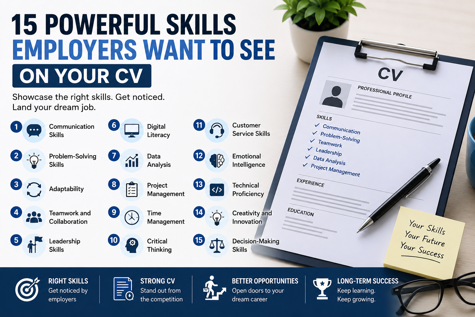The right mix of technical and soft skills Employers Want on Your CV