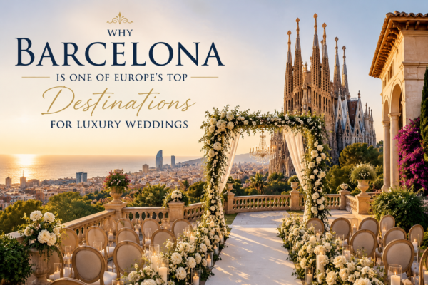 luxury wedding destinations, Barcelona private estate wedding