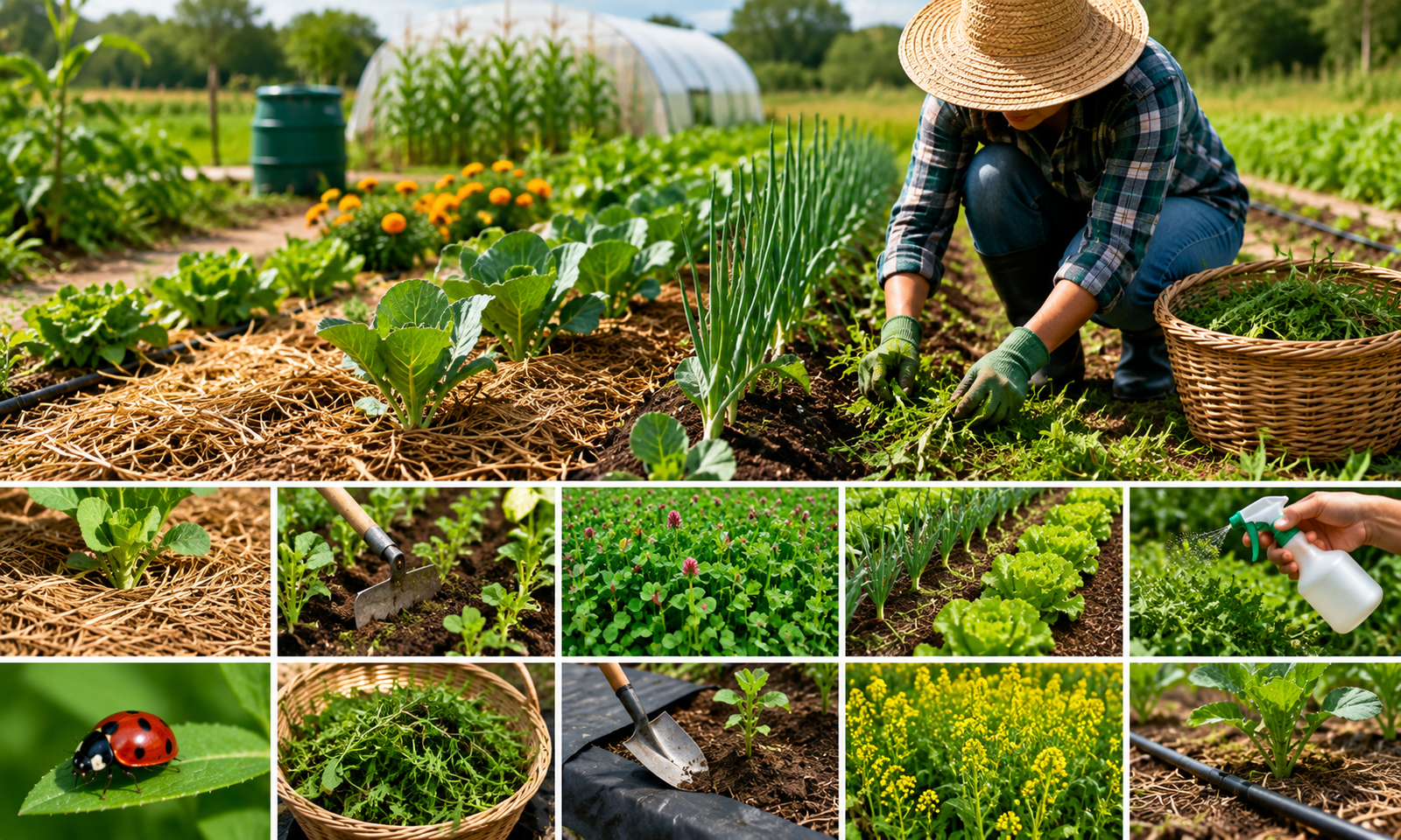 Farm garden in full bloom