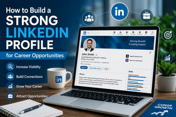 Image showing tips on how to build LinkedIn profile