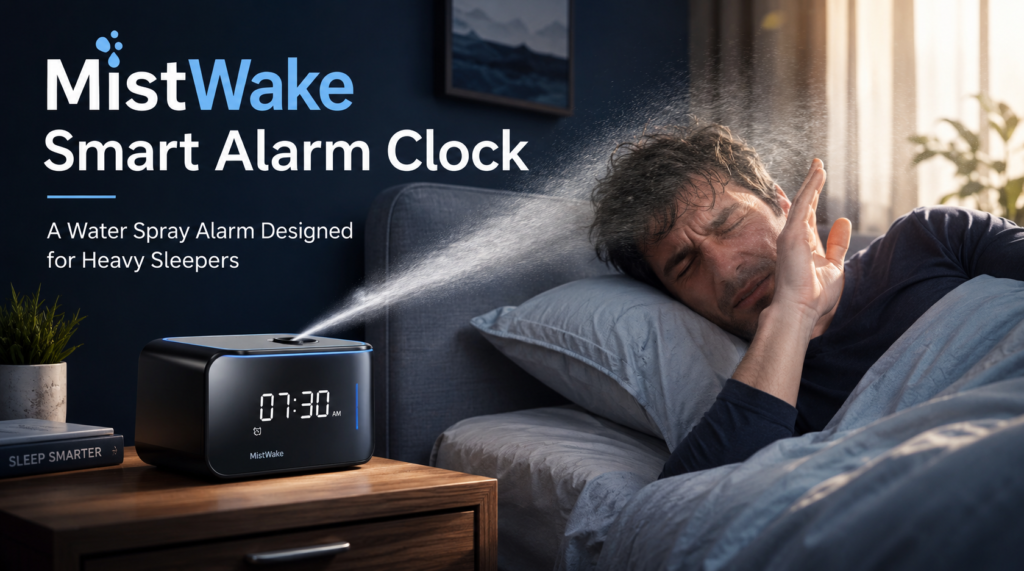 MistWake Smart Alarm Clock: A Water Spray Alarm Designed for Heavy Sleepers 1 image 176
