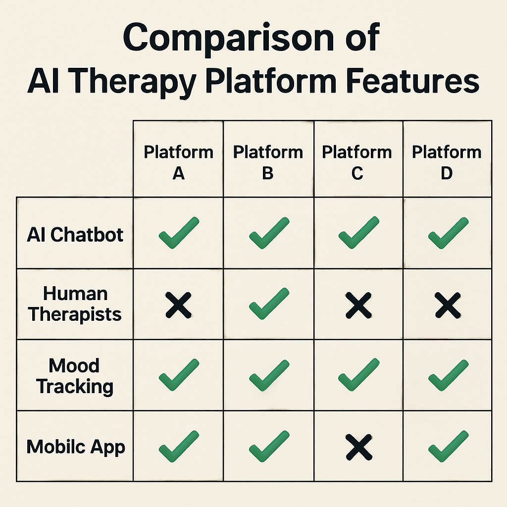 Wysa vs Therly Ai vs Abby