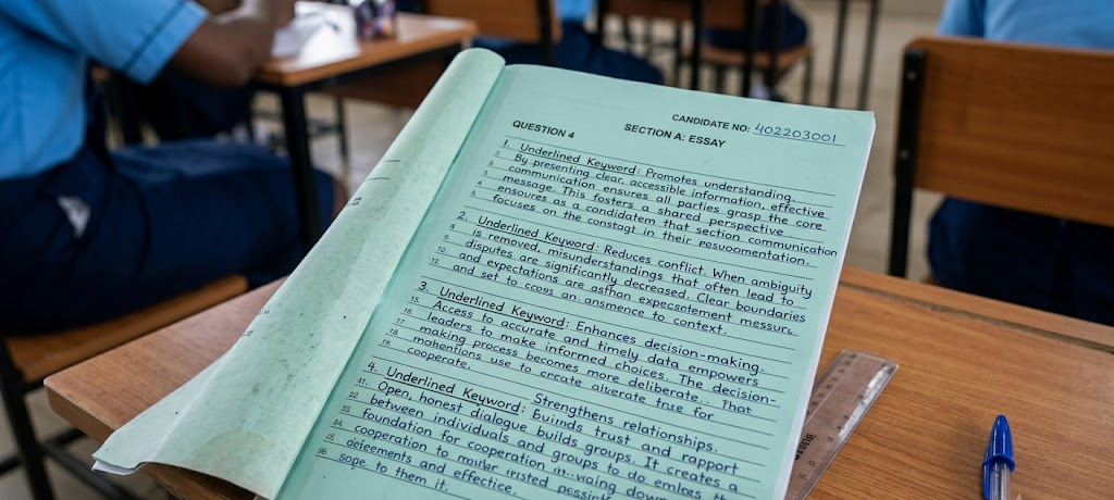 How to Answer WAEC and NECO Theory Questions to Get Full Marks: The WAEC Marking Scheme Explained 3 Neatly structured WAEC theory answer written in numbered points with clear keywords and proper spacing for easy marking.