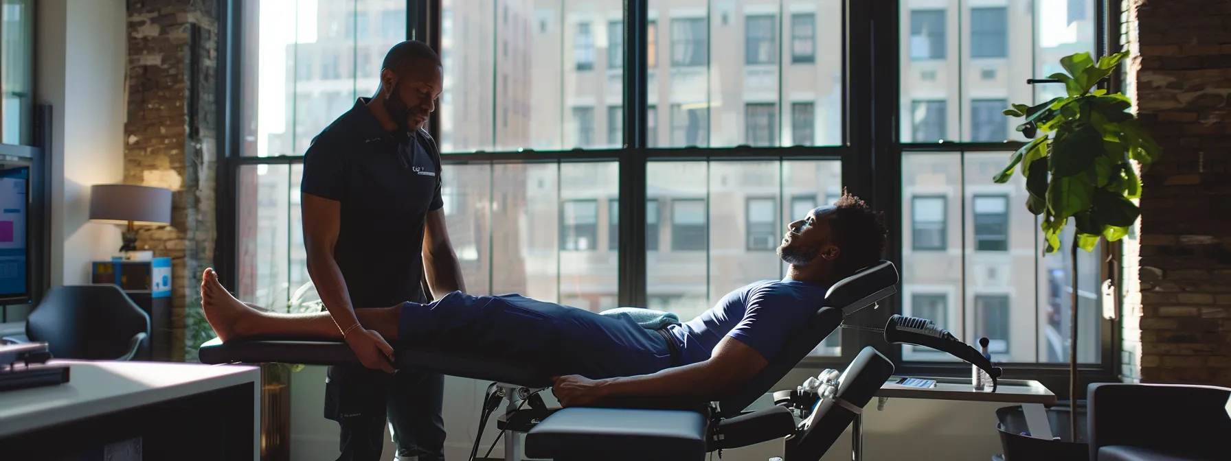 Why Athletes Trust Their Rehabilitation to a Physical Therapist in NYC 2 athlete receiving advanced physical therapy treatment in nyc.