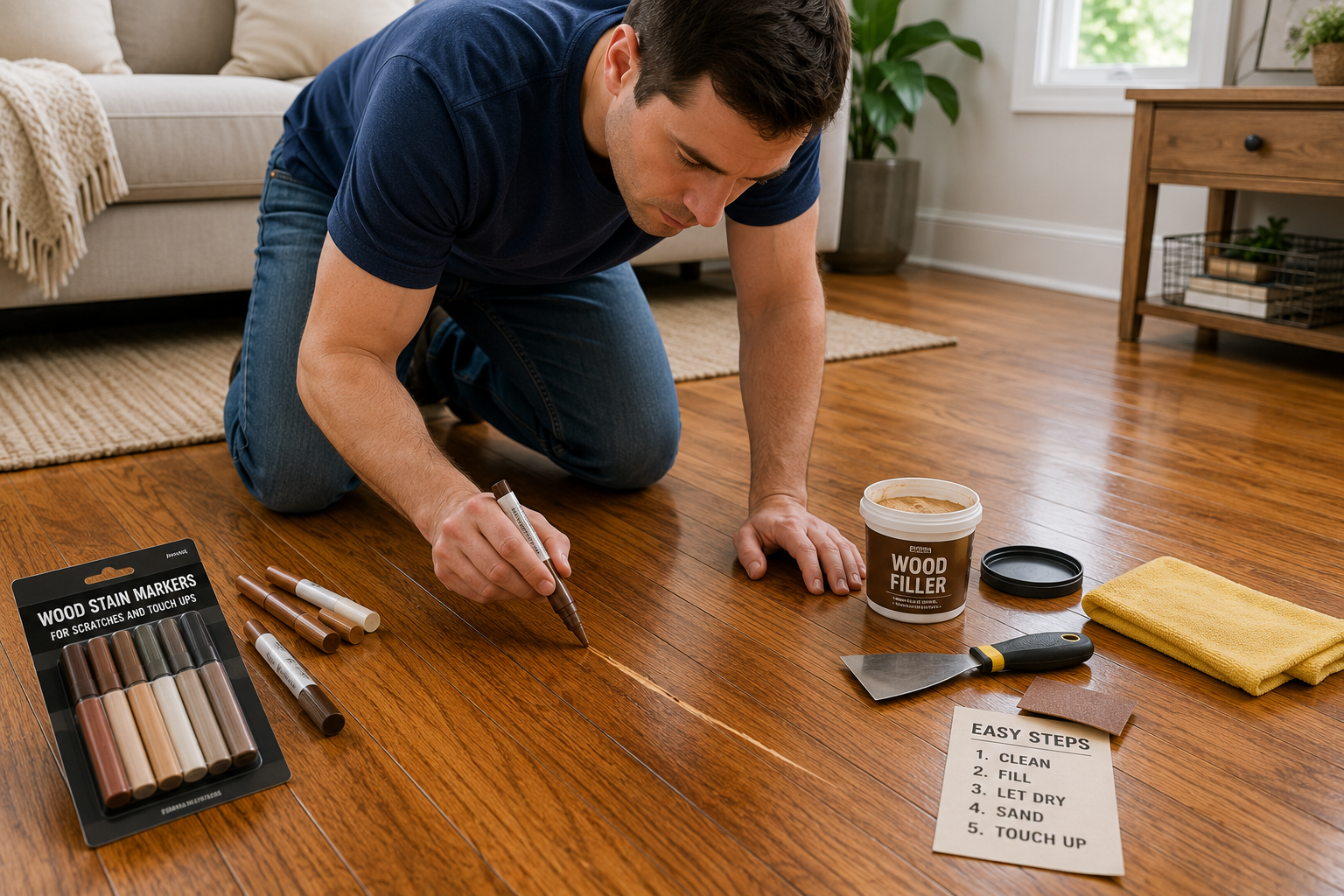 14 Simple DIY Flooring Repairs You Can Complete Without Hiring a Contractor 2 DIY Flooring Repairs for fixing scratches on hardwood floors