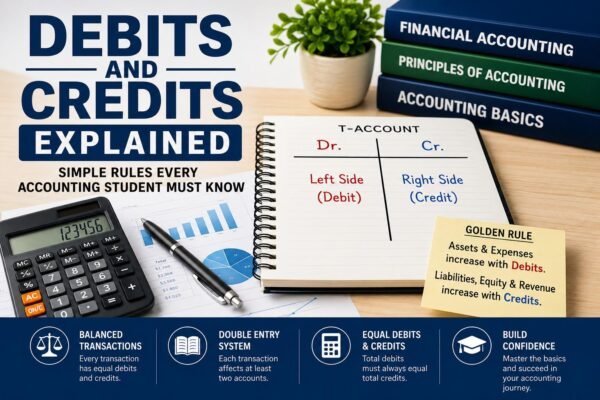 Debits and Credits Explained with accounting journal entries