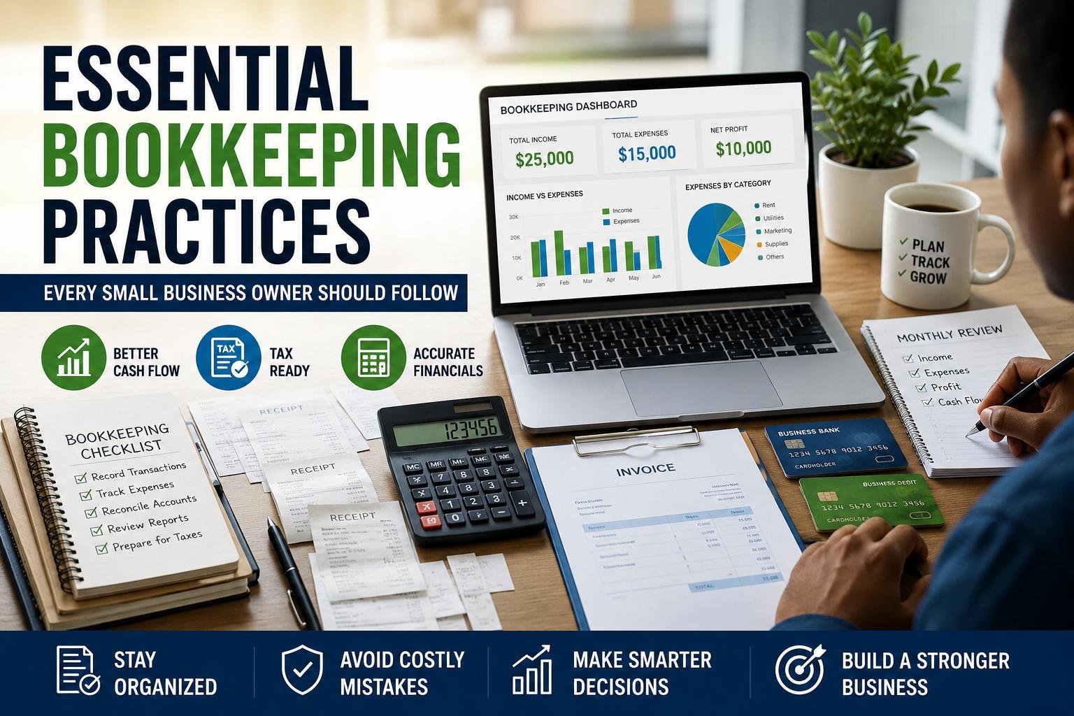 Essential Bookkeeping Practices Every Small Business Owner Should Follow 2 Essential bookkeeping practices for small business owners using accounting software to manage business finances