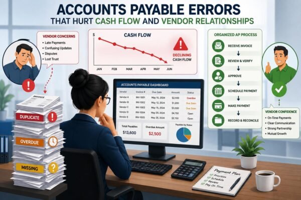 Accounts Payable Errors affecting cash flow and vendor relationships
