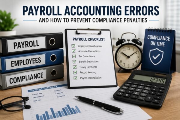 Payroll Accounting Errors prevention through accurate payroll processing and compliance checks