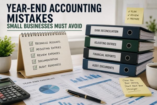 Year-End Accounting Mistakes checklist for accurate small business financial closing