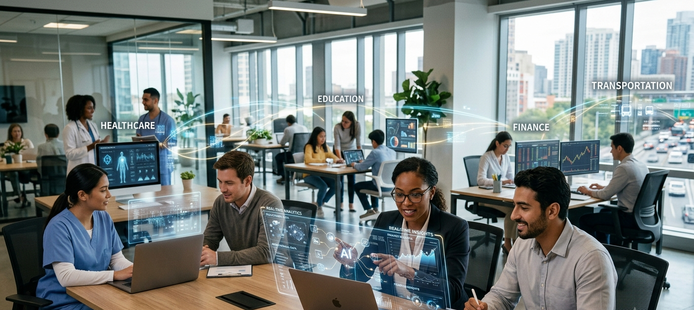 Artificial intelligence technology transforming everyday life and business through digital innovation