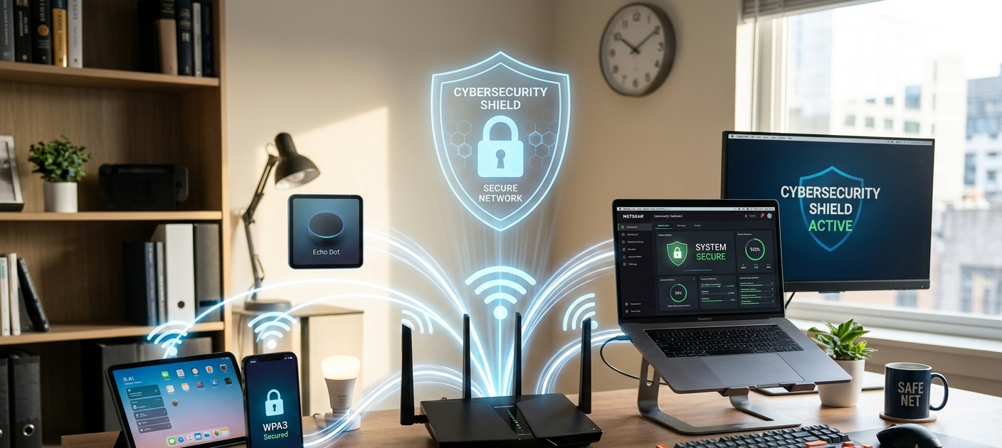 10 Critical Steps to Secure Your Home and Office Wi-Fi Network From Hackers 4 Secure home and office Wi-Fi network protected from hackers with cybersecurity technology