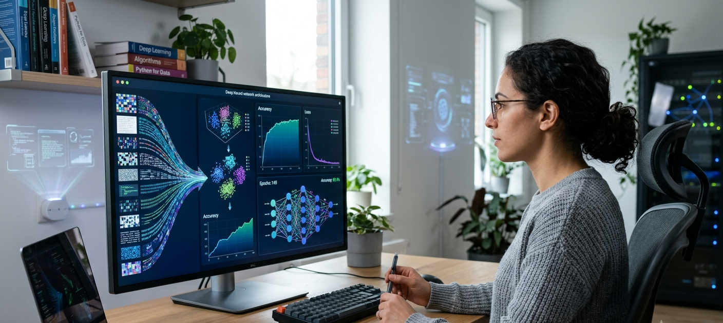 How Machine Learning Works: How AI Learns and Improves on Its Own 2 Artificial intelligence machine learning system analyzing data and improving through algorithms