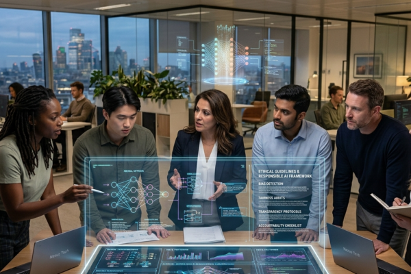 AI ethics professionals developing responsible and transparent artificial intelligence systems