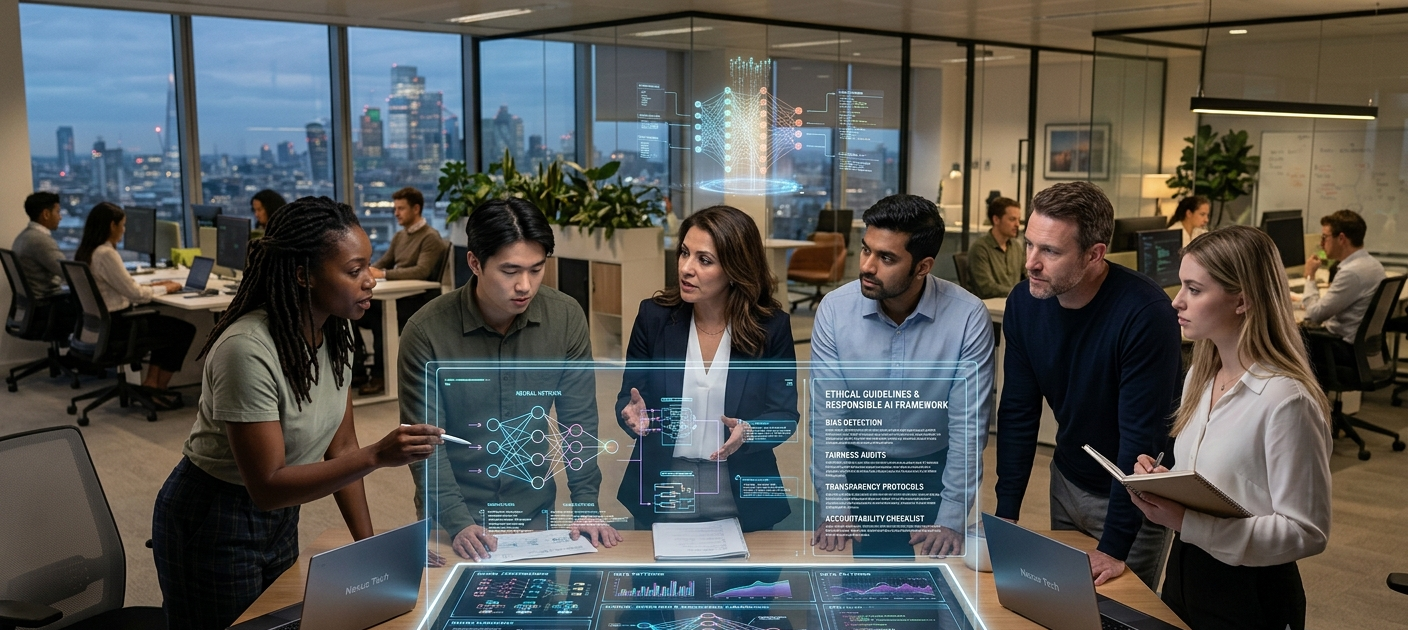 AI ethics professionals developing responsible and transparent artificial intelligence systems