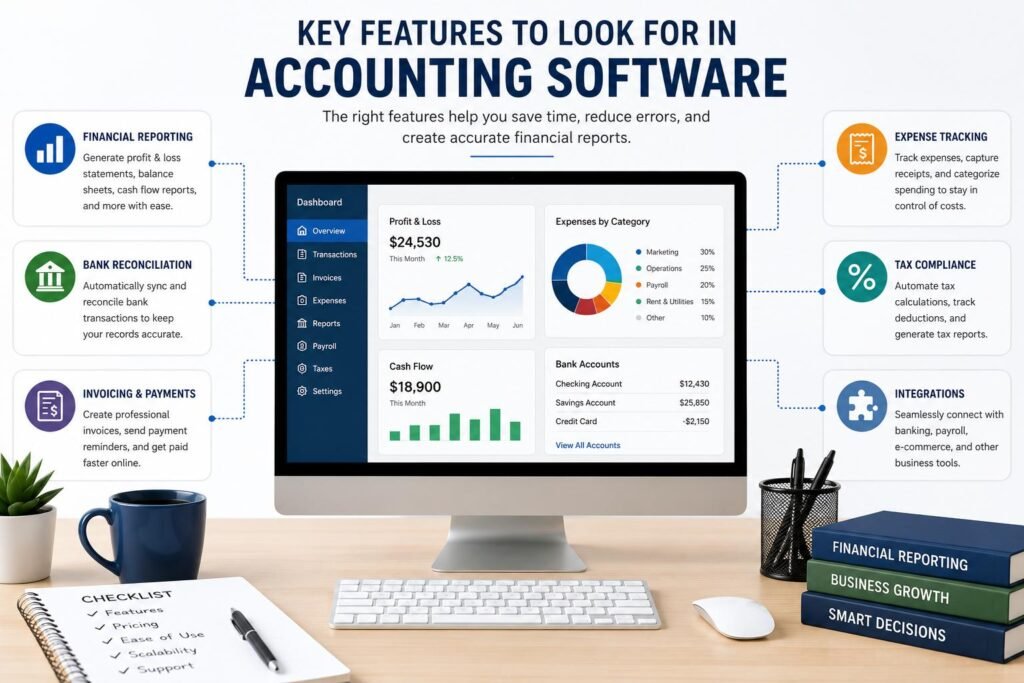 How to Choose the Best Accounting Software for Small Business Financial Reporting 2 Comparison of Best Accounting Software for Small Business Financial Reporting showing reporting and bookkeeping features.