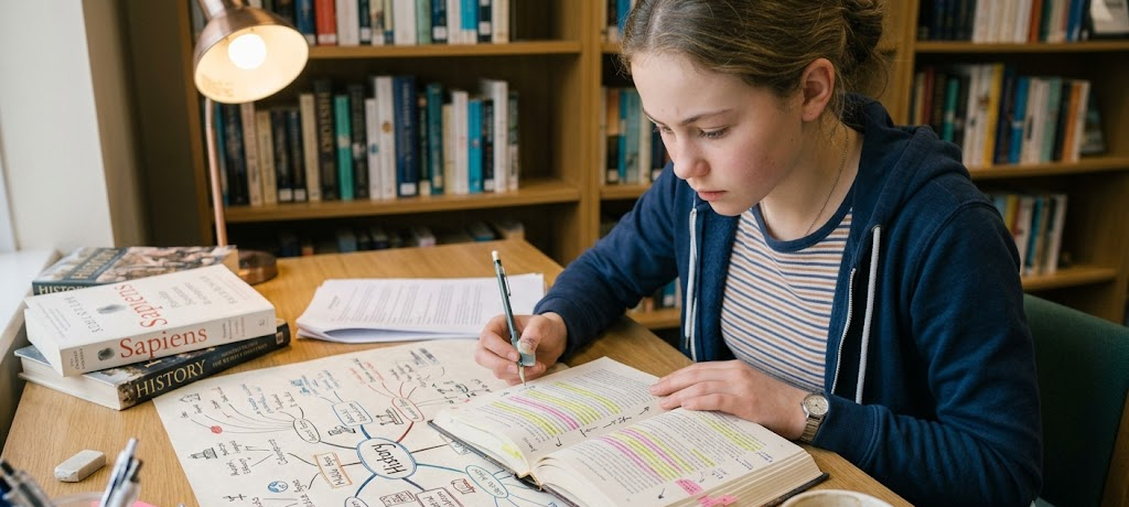 How to Develop Strong Reading Habits That Support Lifelong Learning 4 Student improving reading comprehension through note taking and analysis
