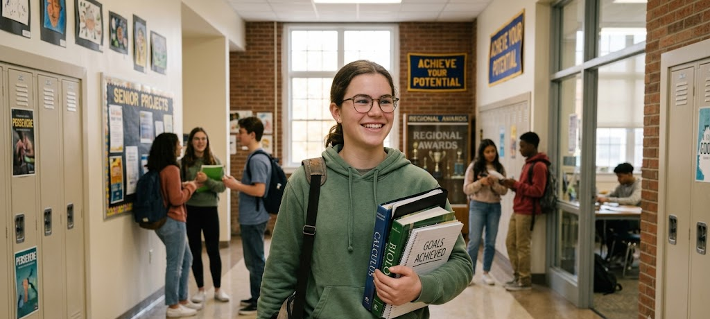 How to Stay Motivated Throughout the Academic Year Even When Studies Become Difficult 4 Confident student achieving academic growth through determination and resilience