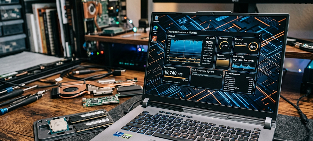 How to Choose the Right Laptop for Work, School, or Gaming: A Complete Buying Guide 3 Laptop processor and RAM components showing computer performance and multitasking power