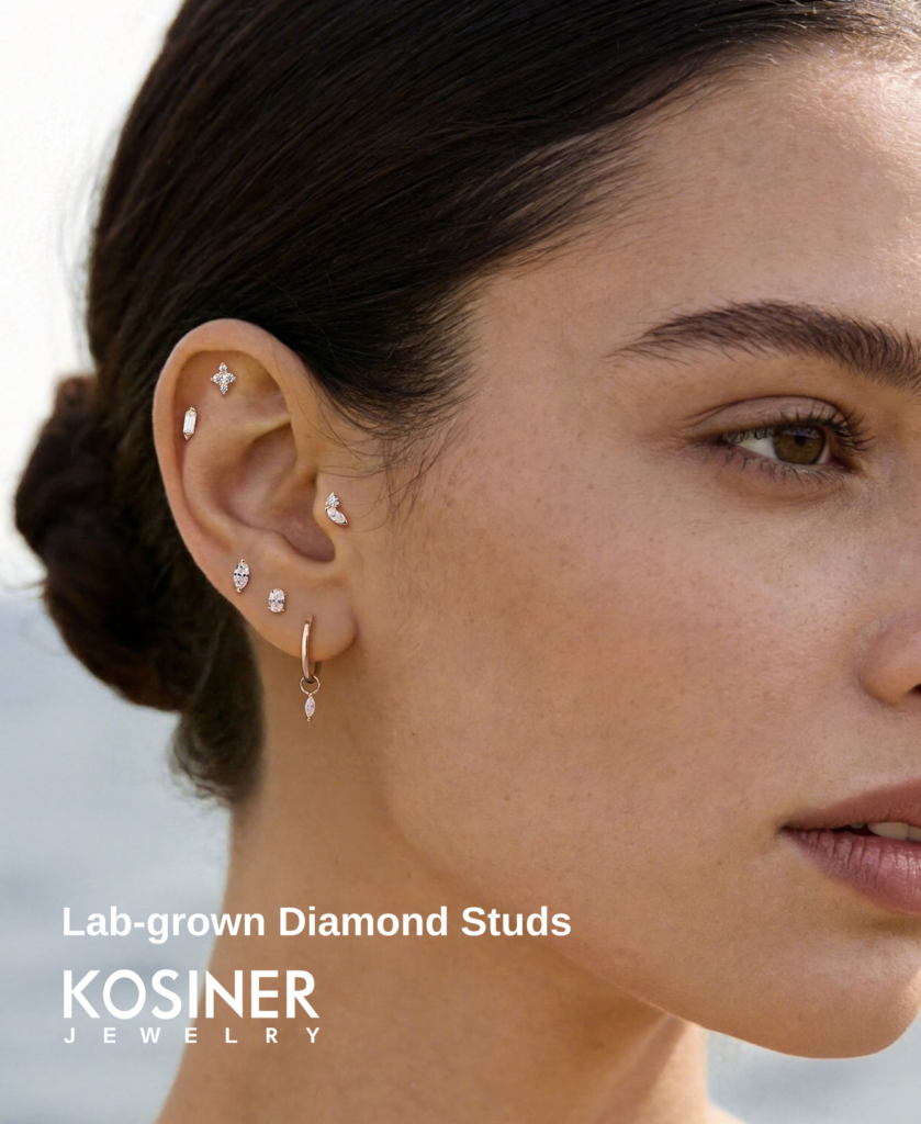 14K Lab-Grown Diamond Earrings 