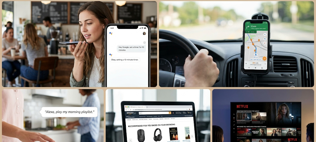 Examples of artificial intelligence applications in everyday life including smartphones and smart devices