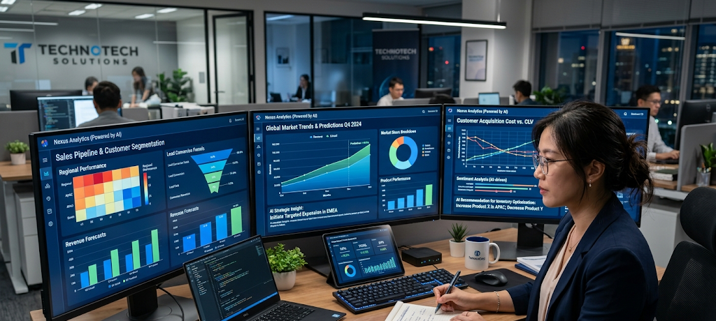 AI data analysis and sales forecasting helping businesses make smarter decisions