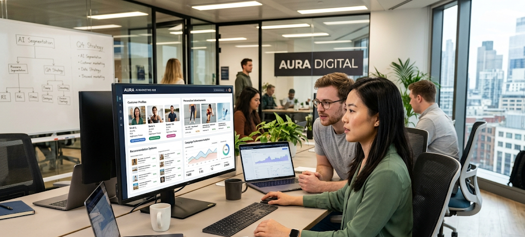 AI-powered personalized marketing creating targeted customer experiences and campaigns