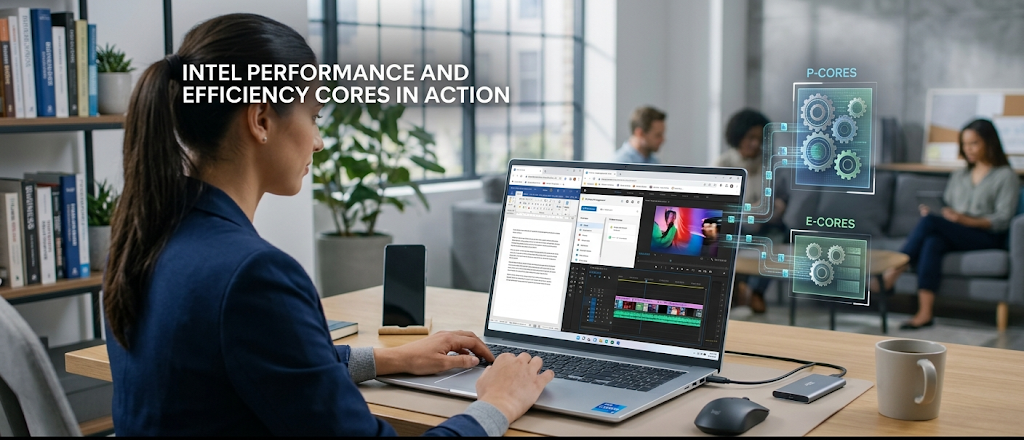 Intel vs AMD vs Apple Silicon: Which Laptop Processor Should You Actually Choose? 3 Intel Core laptop processor handling productivity, multitasking, and performance tasks.
