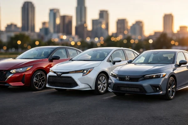 Sentra vs Corolla vs Civic lineup comparison of compact sedans