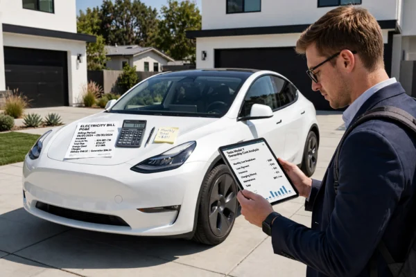 Tesla Ownership Cost analysis showing Model Y with electricity bill - True Cost of Owning a Tesla breakdown