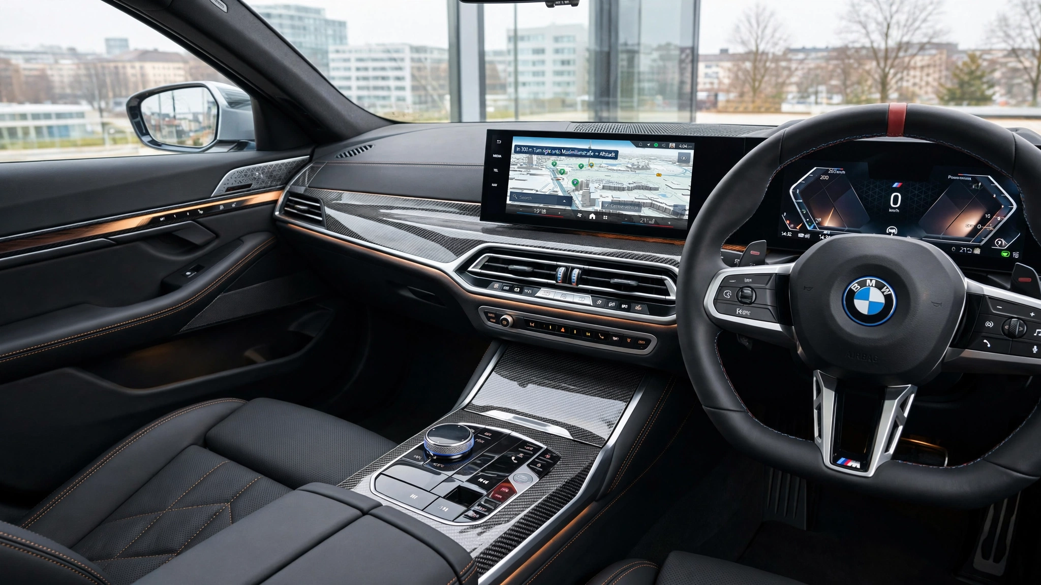 BMW iDrive and Safety Systems Explained: Infotainment, Driver Assist, and Hidden Features Guide 4 BMW iDrive safety systems featured on curved display inside modern BMW cabin with ambient lighting