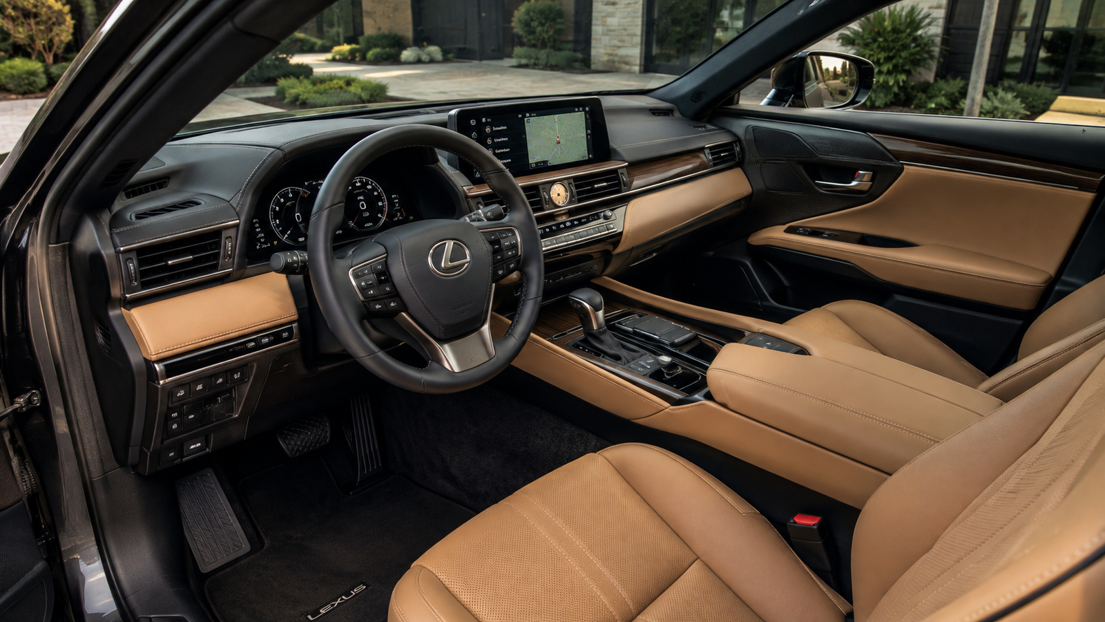 Lexus interior luxury with premium materials, comfortable seats, and advanced cabin technology