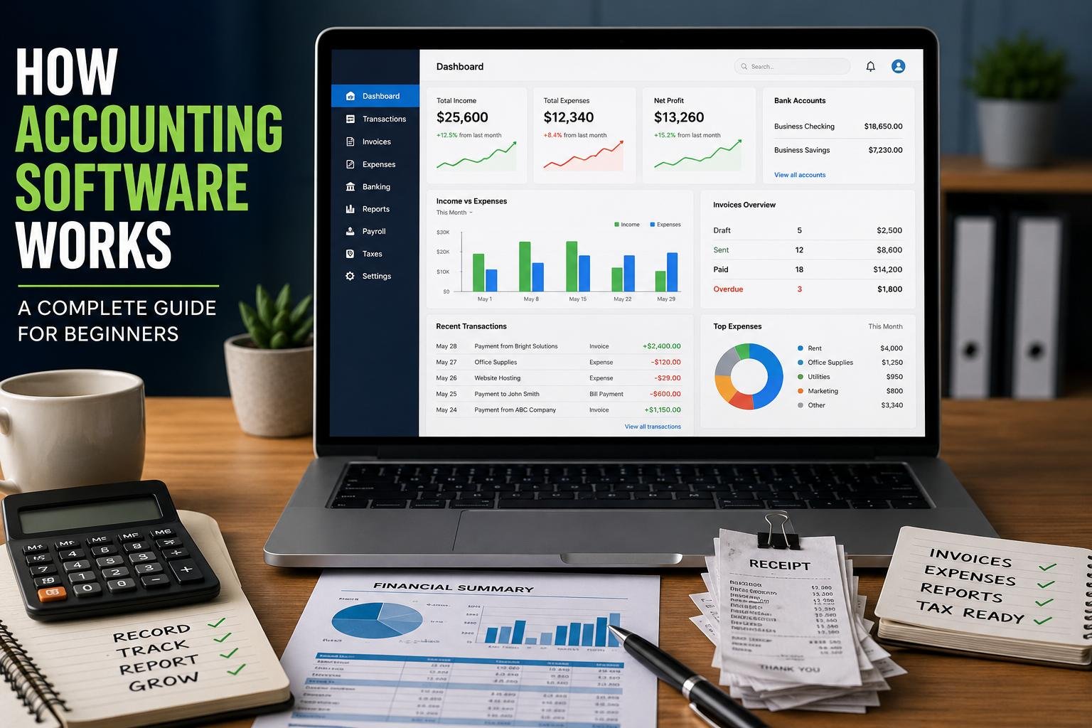 How accounting software works for managing business finances