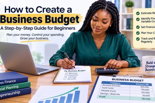 How to create a business budget with income, expenses, savings, and financial planning