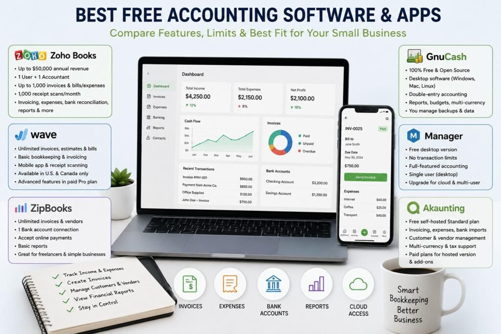 Best Free Accounting Software and Apps for Small Businesses 2 Free accounting software and apps for small businesses