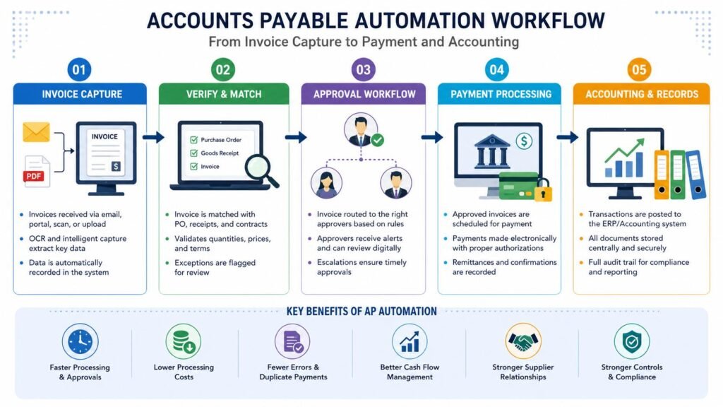 Automated accounts payable invoice processing workflow
