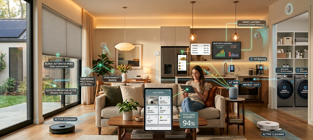 Future smart home using IoT technology for energy management, automation, security, and improved living.