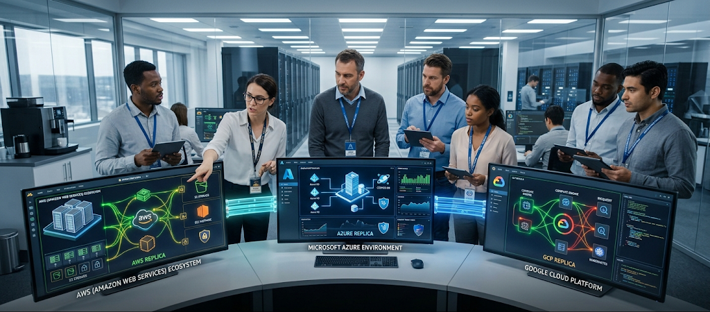Comparison of AWS Microsoft Azure and Google Cloud platforms for cloud computing careers.