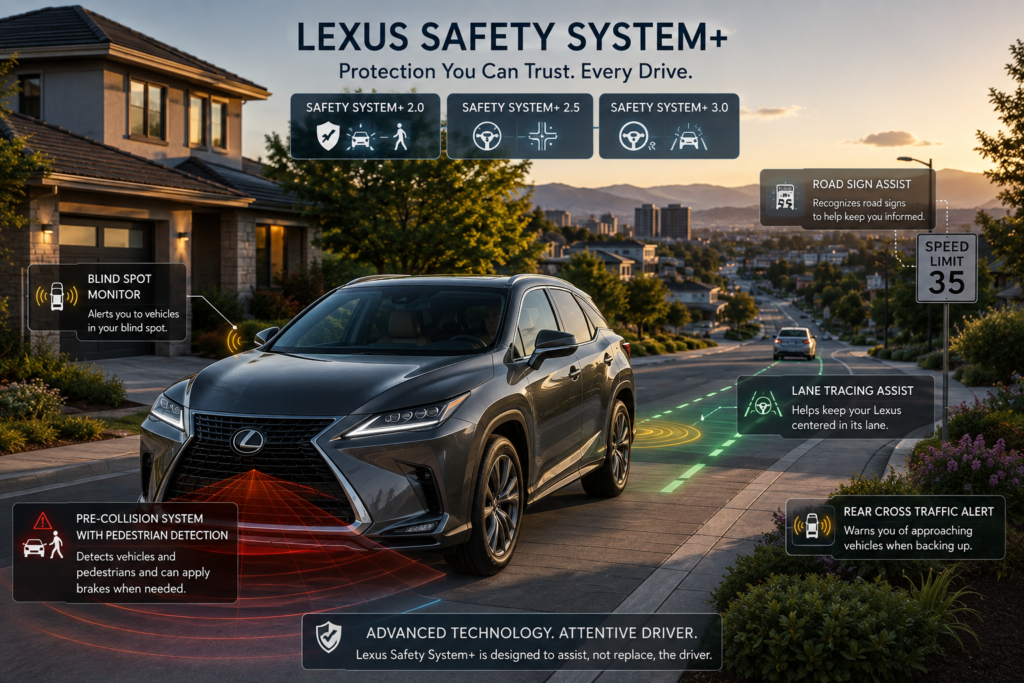 Lexus Safety Sense Explained: Features, Generations, and How It Compares to Competitors 3 Lexus Safety System+ safety features for Lexus buyers