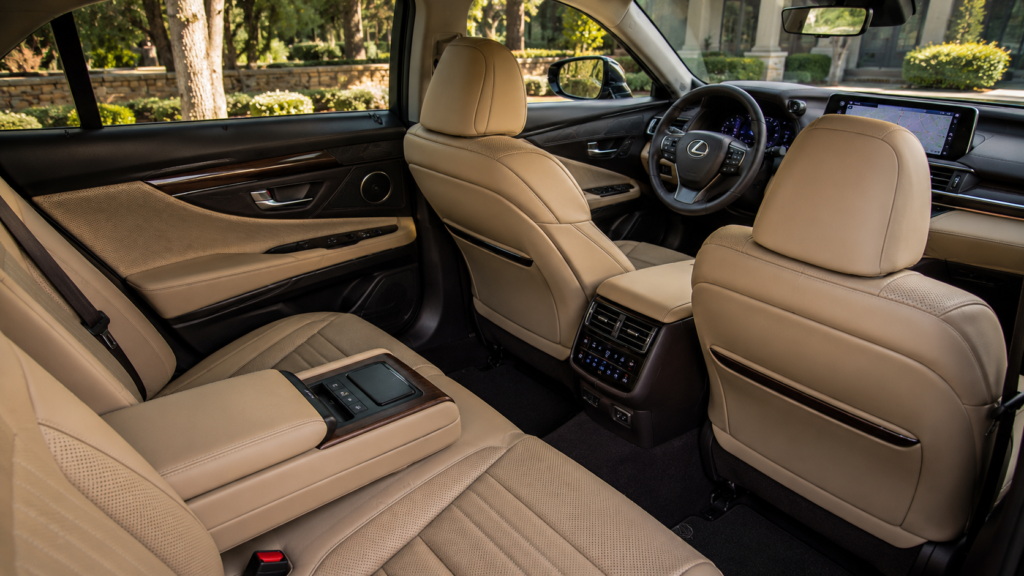 Lexus interior luxury featuring comfortable leather seats and spacious passenger seating